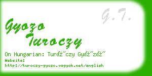 gyozo turoczy business card